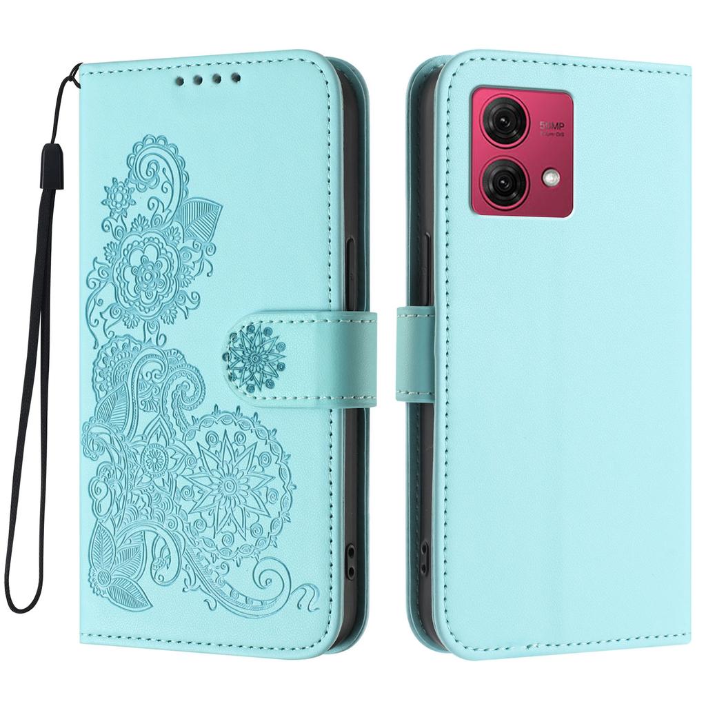 For Motorola Moto G84 5G Phone Cases Mandala Flower Leather Wallet Mobile Cover with Strap