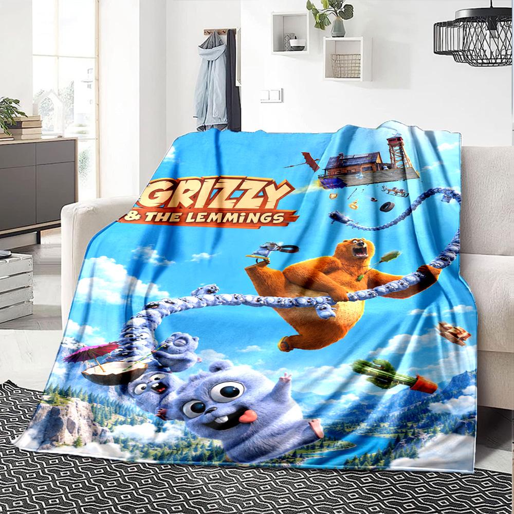 Grizzy & Lemmings Blanket Soft Warm Cozy Suitable for Chair Office Chair Bedding for All Seasons Modern Best Holiday Gift for Friends Family