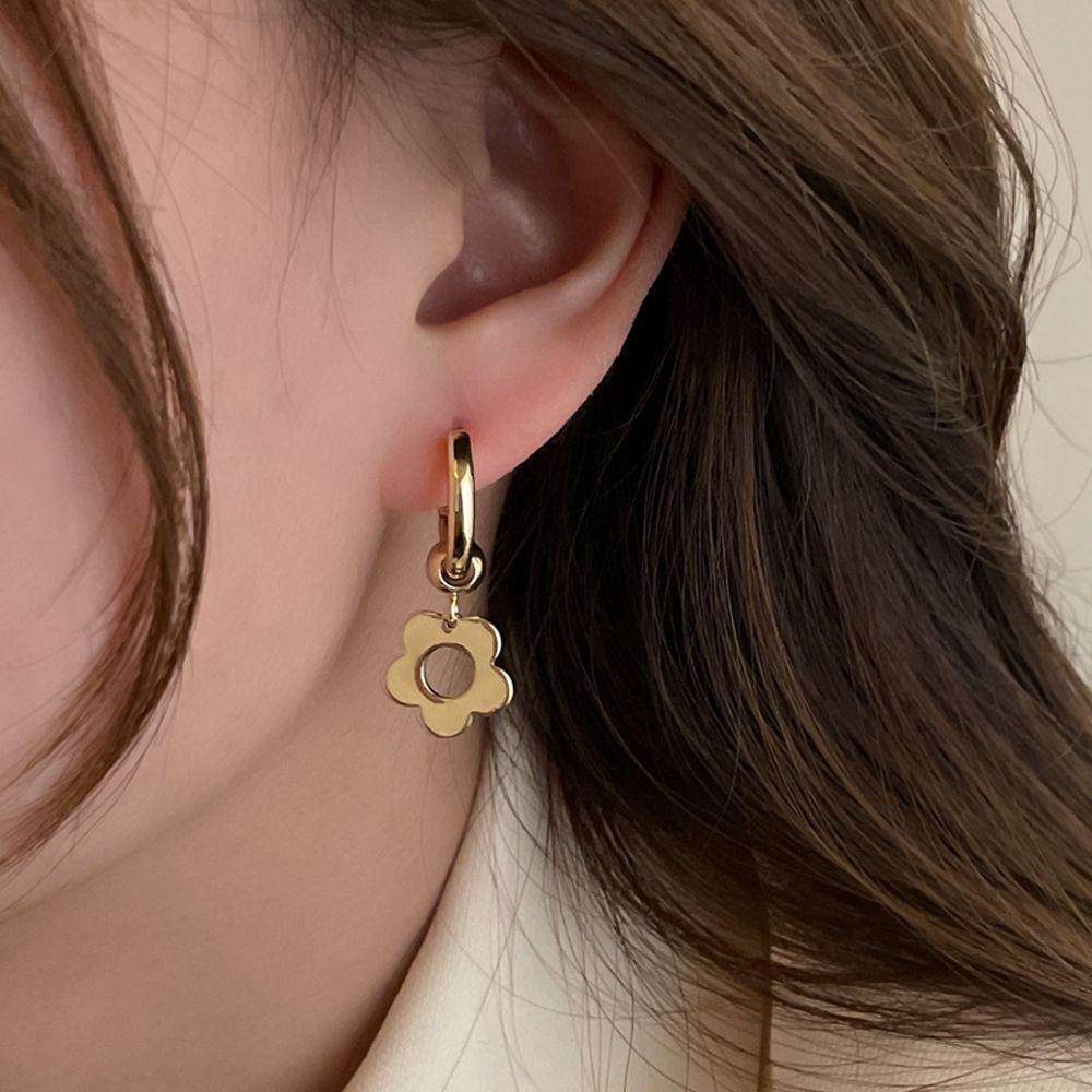 Earrings Silver Earrings Korean Style Earrings Female Earrings Flower Earrings Gold Hoop Earrings