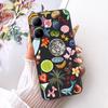 For Infinix Smart 20 4G Case New Fashion Flower Pattern Soft Black Silicone Phone Cover For Infinix Smart 20 Bumper Smart20 Para