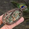 Prehnite Gemstone Copper Wire Wrap Jewelry Pendant 3.47