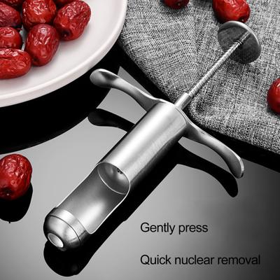 Нержавеющая сталь Cherry Pitter Эргономичный простой инструмент для удаления сердцевины красного финика, инструмент для удаления фруктовых и оливковых косточек, кухонный инвентарь