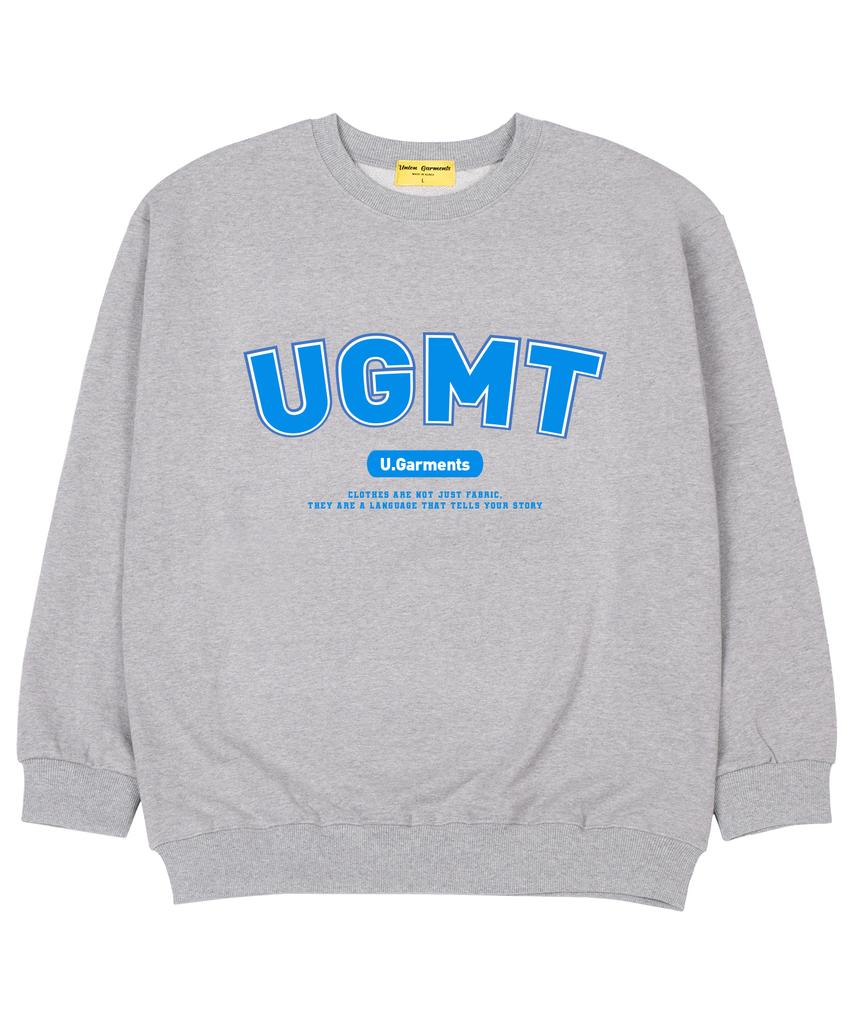 UNION GARMENTS Ugmt Логотип Французский Оверсайз Свитшот Серый