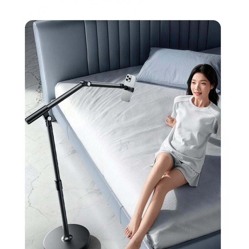 Floor Stand IPad Magnetic Mount Adjustable 360 Rotating Foldable Lazy Bedside Holder