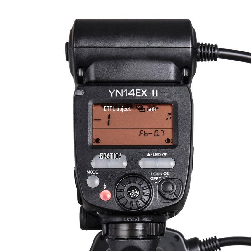 Кольцевая макро вспышка Yongnuo YN14EX II TTL для DSLR камер Canon и беззеркальных камер Sony