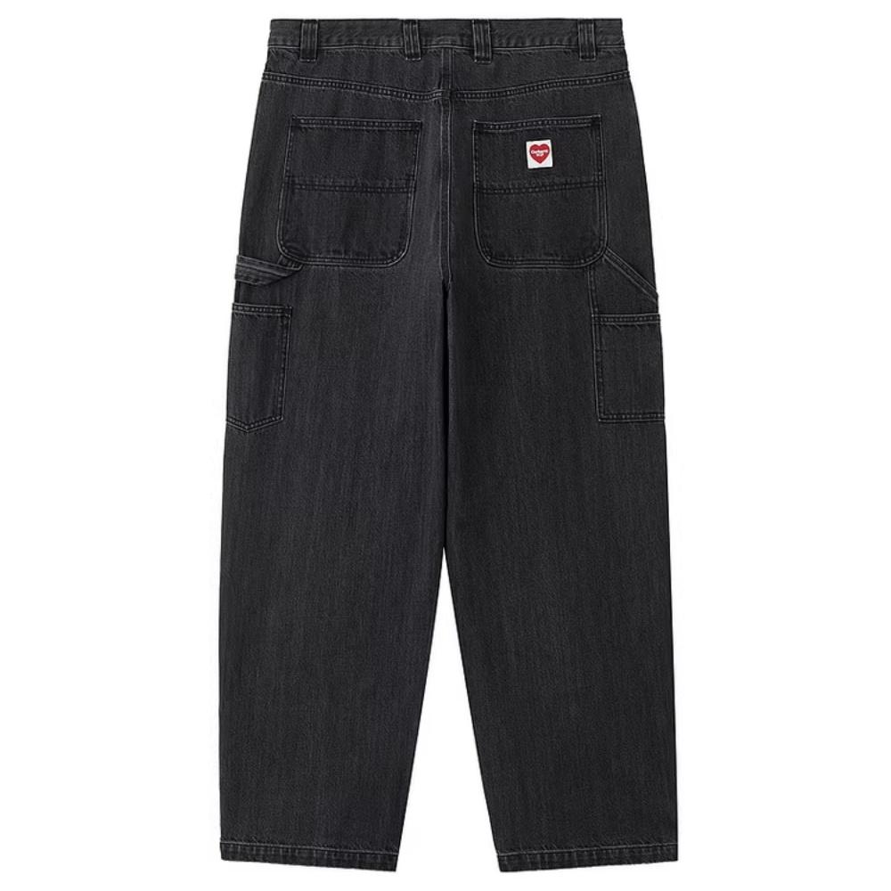 Carhartt WIP Классические джинсы из денима с потертостями на коленях и логотипом-сердцем для мужчин CHXJNA261015Q