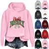 Women's Sweatshirt Sports Christmas Print Pullover Sweatshirt Hoodie Long Sleeve Top Casual Sweatshirt
