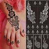 1 шт., индийская хна, полые трафареты для татуировок на ладони, наклейки для татуировки рук, живопись для тела, временный полупостоянный шаблон татуировки