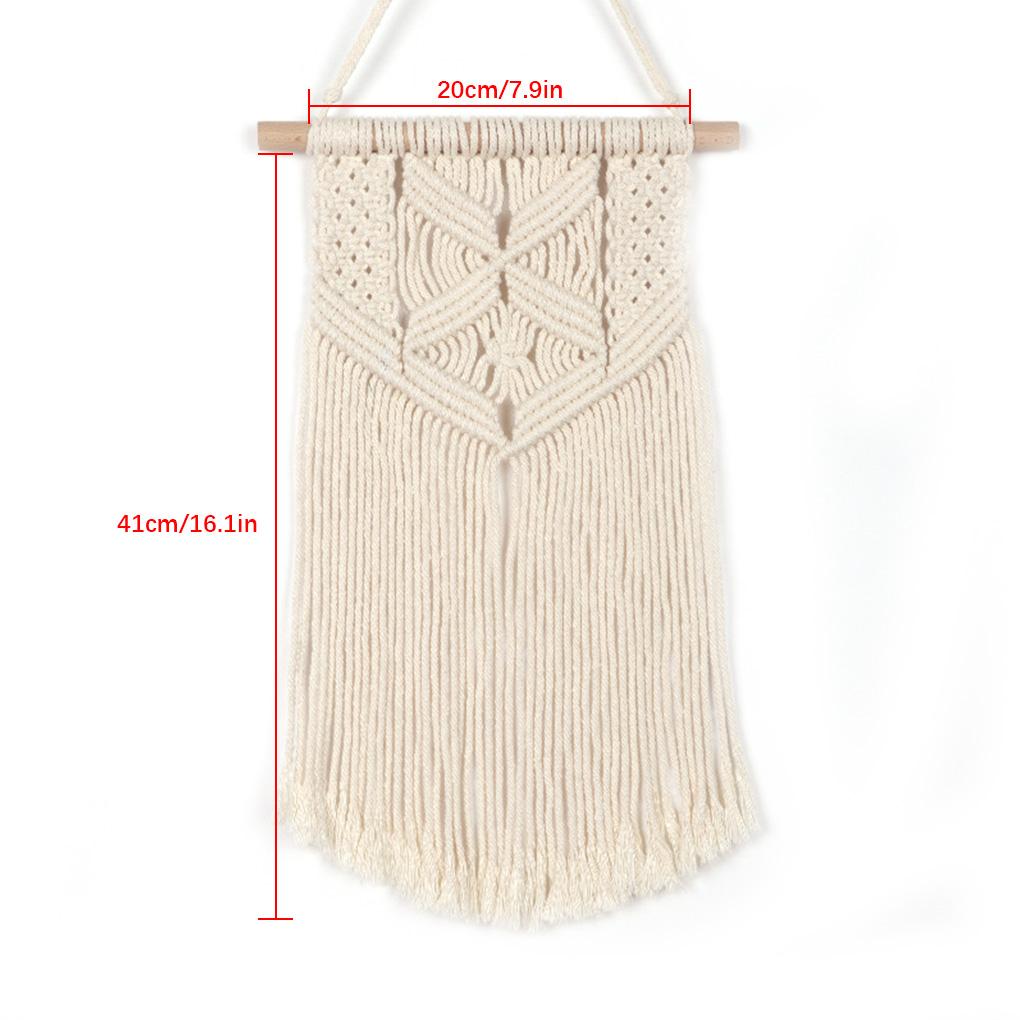 Hand Woven Tapestry Bohemian Wall Hanging Ornament Geometric Art Wall Decoration Geometric Pattern