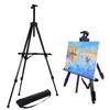 Easel Metal Easel AZAKBL Foldable Lightweight High Stability Height Adjustment Exhibition Decoration Sign Painting Poster Storage Bag Included 3-level