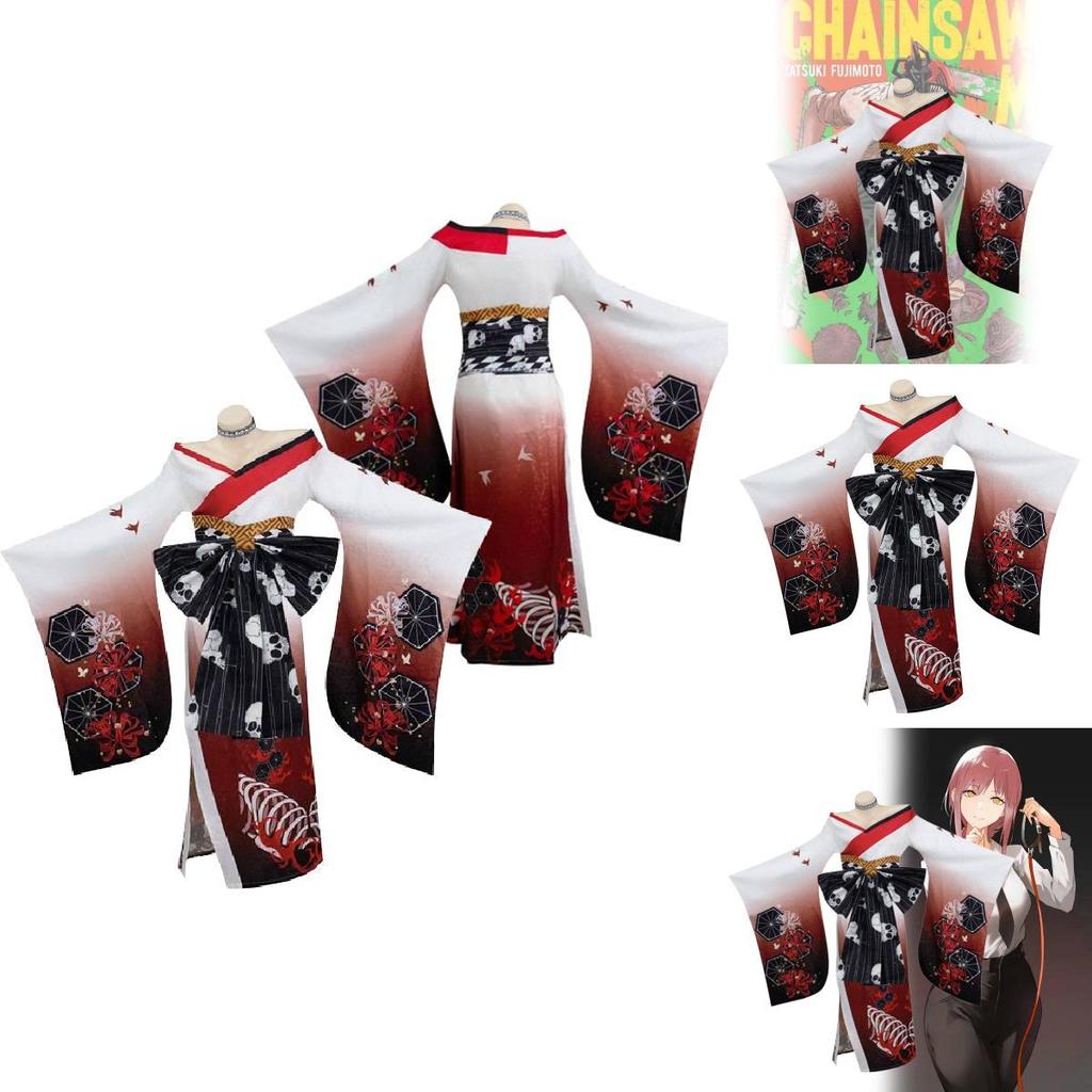 Очаровательный костюм для косплея Макимы Пауэр в традиционном японском стиле, мягкий и удобный