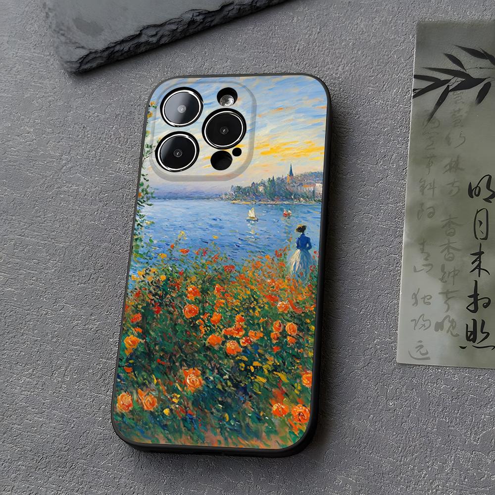 Claude Monet Impressionist Art Phone Case Funda For Iphone 13 17 16 11 15ProMax 14 12 Pro Xs Max Mini Xr X 7 8 6 6s Plus Covers