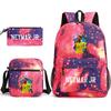 Neymar schoolbag star Neymar has the same peripheral printed backpack, male and female students campus three-piece schoolbag.