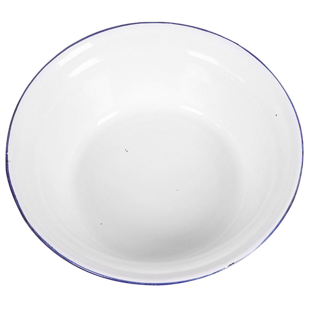 Эмалированная салатница, старинная домашняя миска с загнутыми краями, для овощей и фруктов, супа, пасты, кухонная подставка, миски для еды, тесто