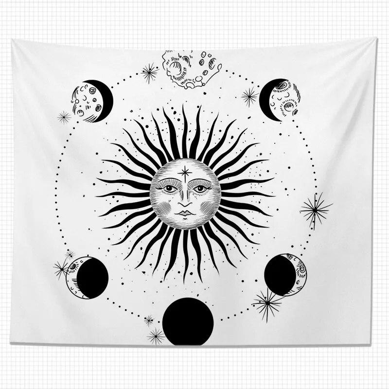 Гобелен Бог Солнца Искусство Тотем Украшения Дома Гостиная Висячий Фон Ткань