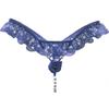 Sexy Women Lace Underwear Ladies Lingerie Crotchless Panties Pearls Beading Women's G Strings Thongs Open Crotch Sex Panty Floral Transparent Briefs