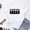 (Asian Size) Women Print Tee Son Love Mom Mama Top Fashion T Shirt Woman Female T Clothing Short Sleeve Graphic T-shirts
