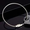 10Pcs Stainless Steel Wire Keychains 1/1.5/2mm Cable Loop Connecter for Luggage ID Tags Strong Woven Key Rings Kit