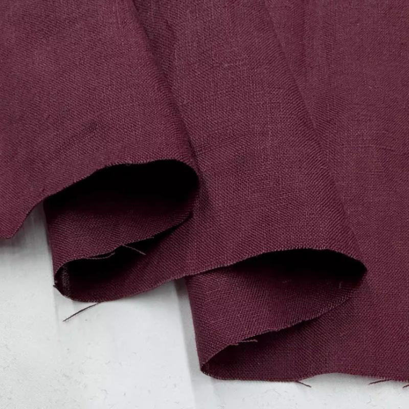 Чистая льняная ткань Стиранный лен Комфортная дышащая ткань для весны и лета DIY Платье Широкие брюки Легкая куртка Одежда