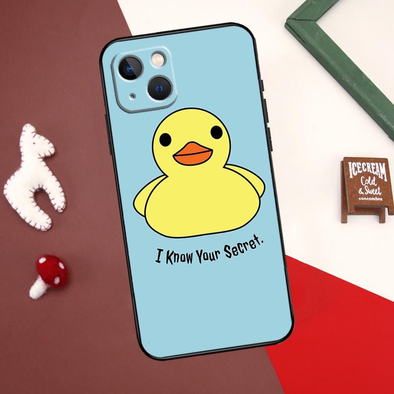 Чехол Kwaii yellow duck для iPhone 12 11 13 14 15 Pro Max 12 Mini 7 8 Plus X XR XS Max SE 2020