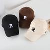 Hat cap spring and summer Korean version of fashion street ins trendy baseball cap R letter outdoor casual couple hat