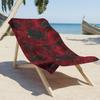 Gothic Rose Beach Towel, Dark Floral Goth Design, Soft Pool Blanket for Beach & Vacation
