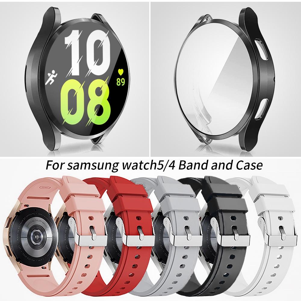 Защитный чехол + ремешок для Samsung Galaxy Watch 4/5/6, 40 мм, 44 мм, мягкий чехол из ТПУ + браслет для Galaxy Watch 6, классический ремешок 43 мм, 47 мм