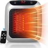 Portable Heater, 800W Ceramic Plug In Heater, Space Electric Fan Heater with Remote Control, 12H Timer, LED Display, 2 Heat Setting-Sa