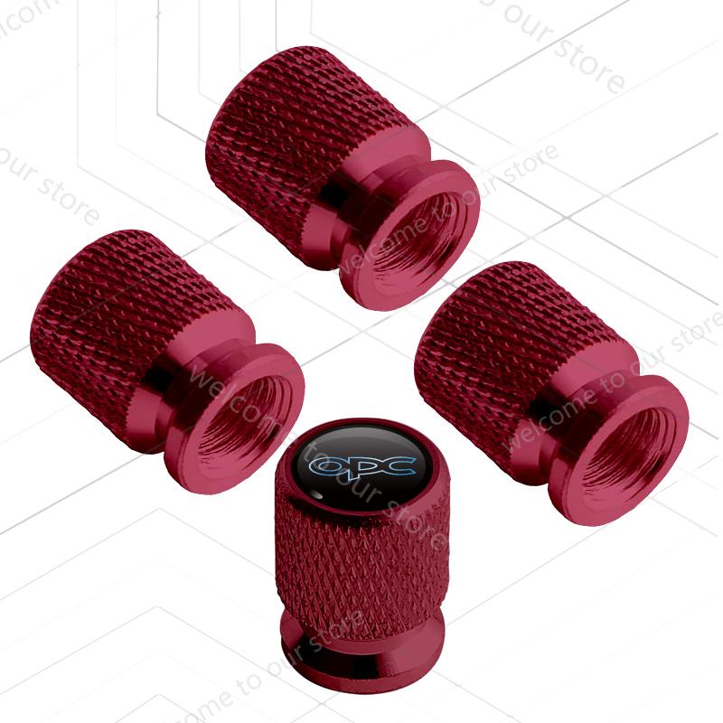 4Pcs/Set For OPC Line LOGO Badge Opel Corsa Ampera Astra Adam Mokka Vauxhall Vectra Car Wheel Tire Valve Caps Tyre Stem Covers PF5