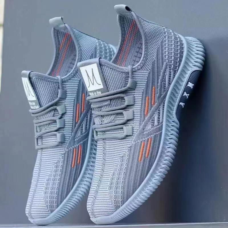 Spring, Summer and Autumn New Mesh Fly Weave Breathable Youth Cushioning Casual Versatile Athleisure Men's Shoes