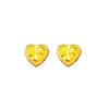 24K Gold-Plated Heart Earrings: Korean Style Fashion