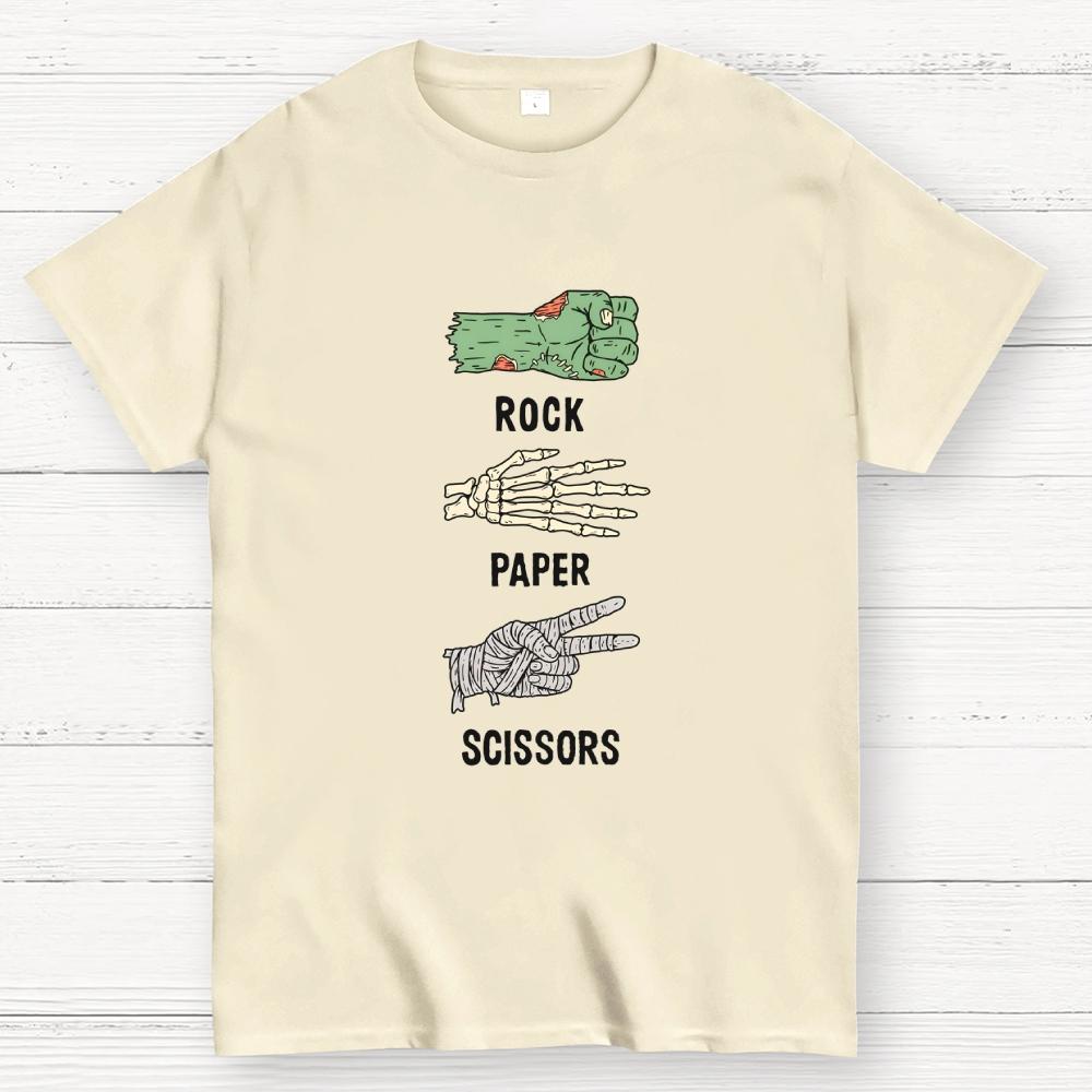 Rock Paper Scissors – Halloween Cotton Summer Casual Cool Loose T-Shirt