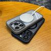 Роскошный магнитный противоударный чехол для телефона для iPhone15 14 13 12 11 Pro Max Plus Funda Stand, стеклянная защита объектива, задняя крышка