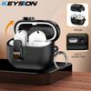 KEYSION Чехол-накладка с текстурой кожи для наушников Samsung Galaxy Buds 3 Pro Buds 3 FE, Аксессуары для наушников, Крышка с переключателем