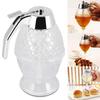 Honey Syrup Juice Dispenser No Drip Glass Beautiful Honeycomb Shaped Pot And Maple Syrup Dispenser Efficient Anti-Crystallization Multi-Functional Bee