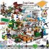 Compatible Lego Bricks: Minecraft Cave, War Village Puzzle for Boys, Birthday Gift