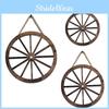 Wooden Retro Carriage Wheel Wall Decor For Indoor Use And Rustic Home Styling