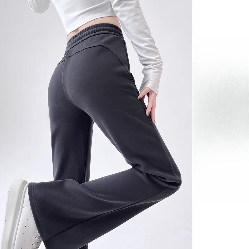 Женские спортивные штаны микро-клеш весна-осень новые с высокой талией и тонкие