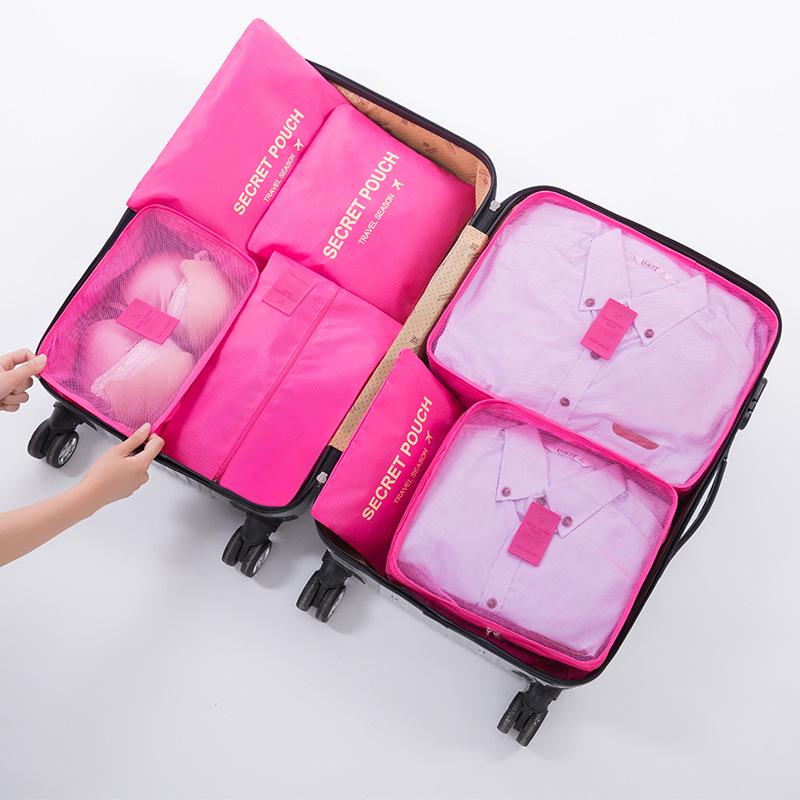 Travel Storage Bag Seven-Piece Set Clothes Sorting Organizer Bag Suitcase Clothing Packing Storage Bag