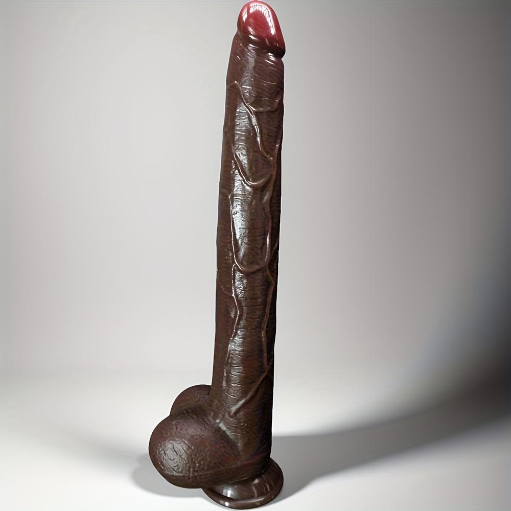 16.5 Inch Extra Large Dildo – Soft Silicone Realistic Penis, Giant XL Thick Dildo with Suction Cup, Flexible G-Spot Stimulator for Men & Women