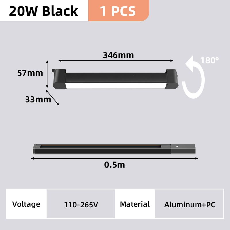Новые трековые светильники алюминиевый потолочный трековый светильник прожектор лампа 110-220 В трековый светильник для дома магазин одежды Домашний декор