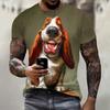 Men's T-Shirt With Print 3d Toothed Dog Tees Tops Fashion Men Animal Pattern T Shirt Oversized Streetwear O-Neck Fashion Clothes