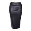 Fashionableable Sexy Ol Female Dress Imitates Leather Tall Waist Knee Length Lady Pencil Skirt