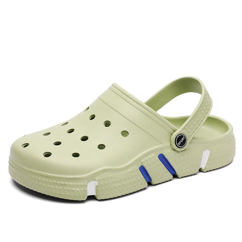 Туфли с дырками женские летние нескользящие на толстой подошве очень большого размера шлепанцы женские ощущение ходьбы по говну модный тренд пляжные сандалии