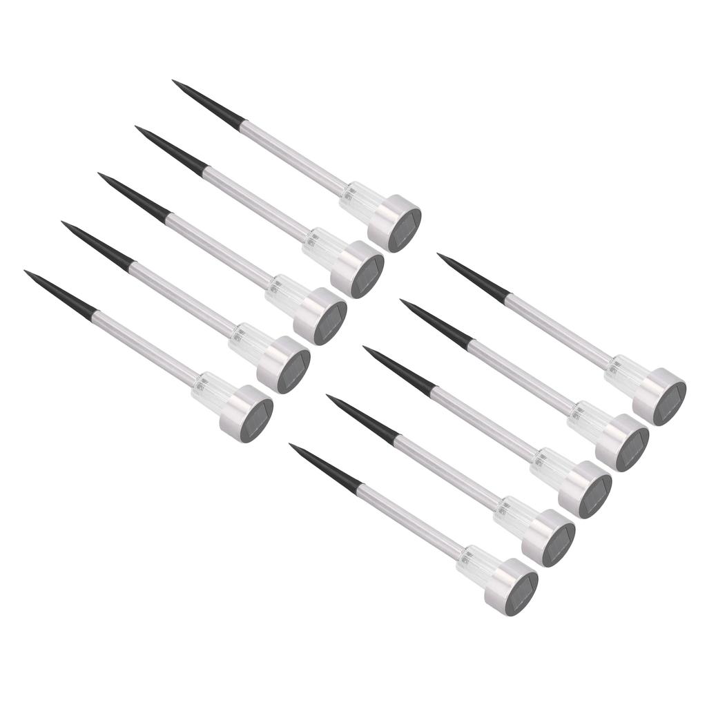 10Pcs Solar Lawn Lamp LED Landscape Garden Lights IP44 Waterproof Stainless Steel for Outside Yard