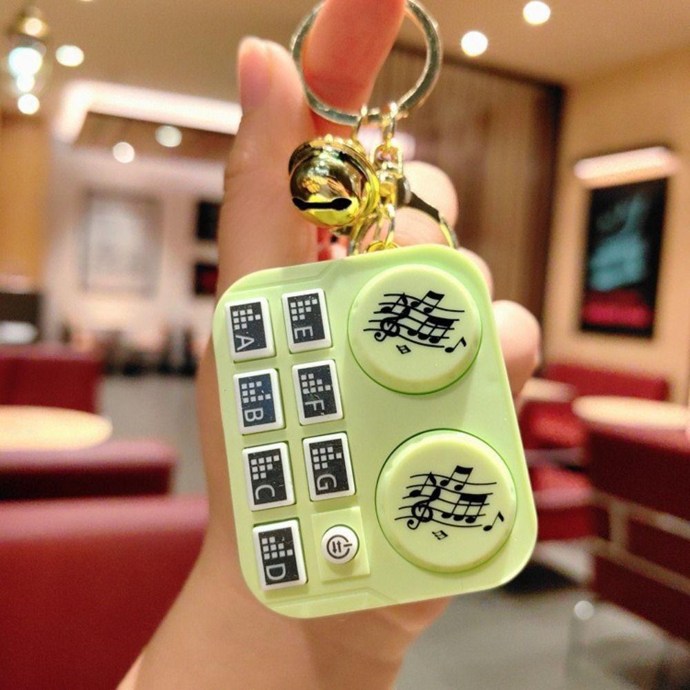 Plastic DJ Processor Kids Toy Mini Piano Pendant Portable Electronic Keyboard Keychain