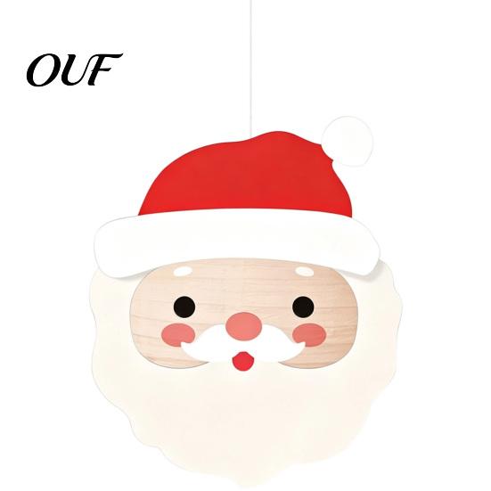 Christmas Hanging Paper Lanterns Lantern, Cute Gingerbread Man Snowman Elk Pattern Ceiling Vivid Color Party 12 Inch Large Round Lantern for