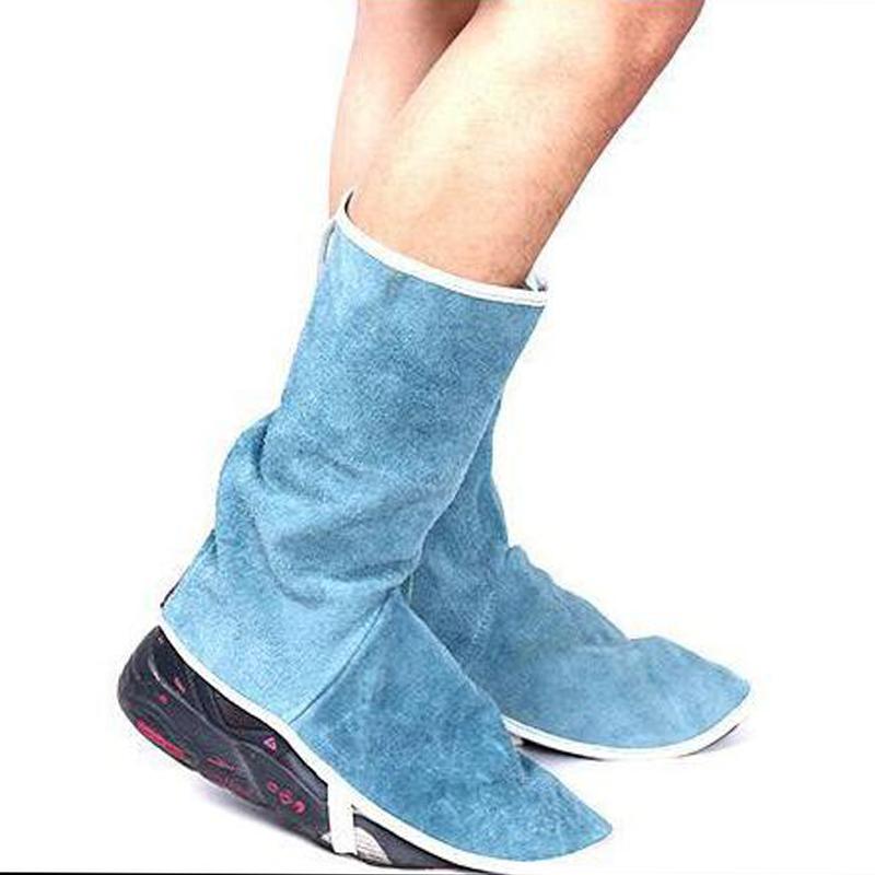 Фартук сварщика Защита от ожогов из коровьей кожи Фартук для защиты от ожогов Износостойкая защита ног сварщика Чехлы для обуви