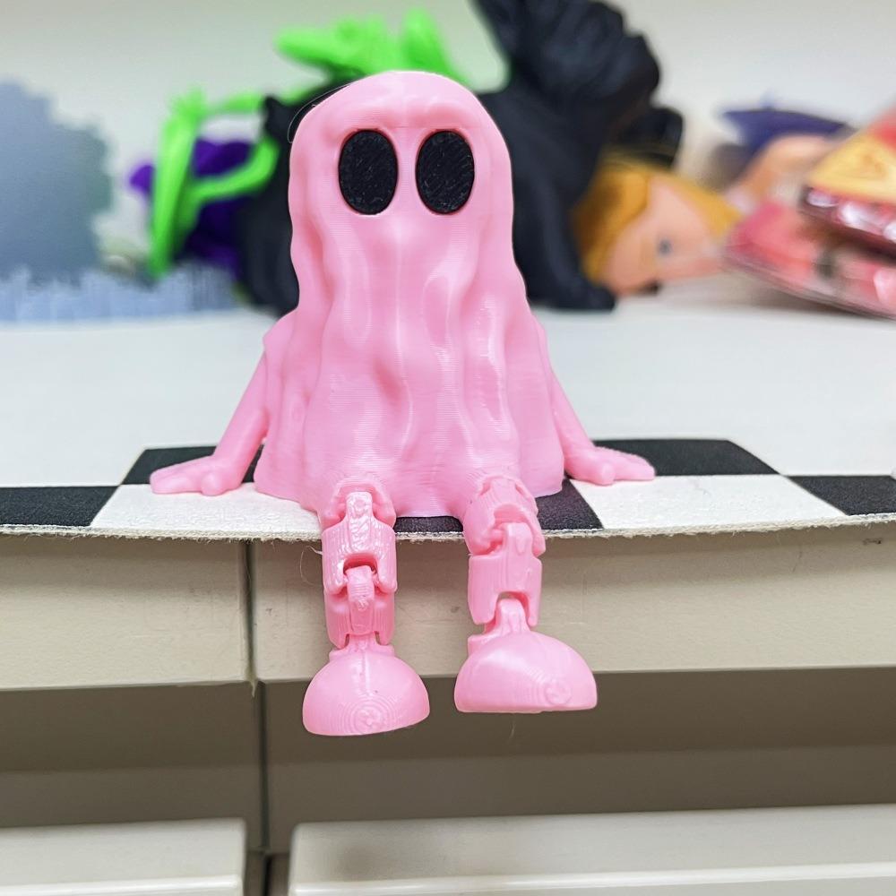 Hand-Painted Ghost Joint Figurines Mini Ghost Statue 3D Printed Ghost Ornament Desktop Display
