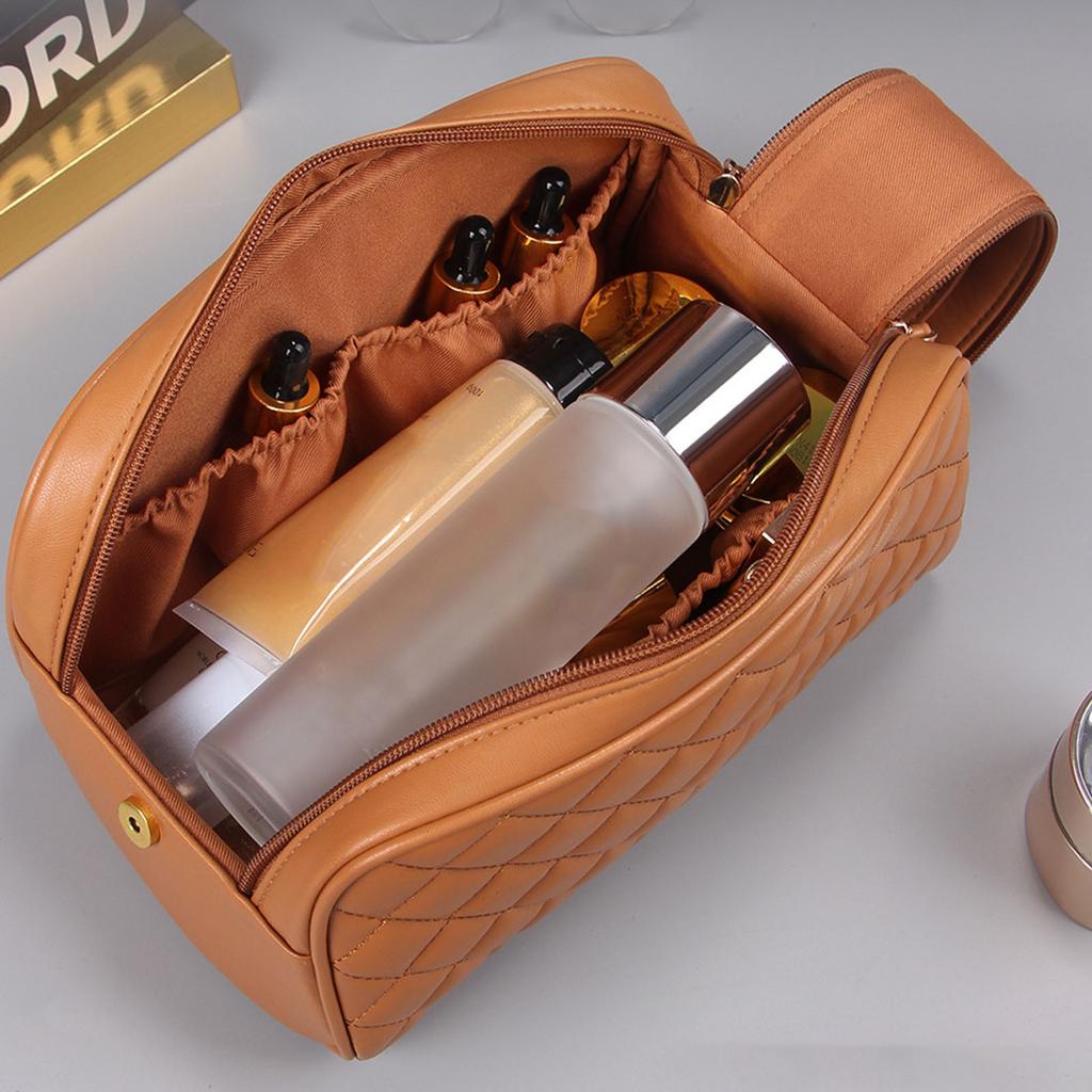 Большая вместимость дорожных косметичек, переносные косметички из искусственной кожи, многофункциональная сумка для хранения для женщин и девочек